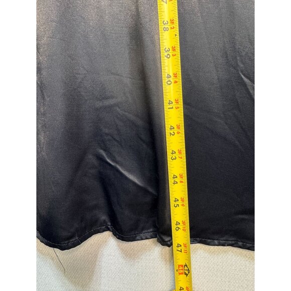 Molly Malloy Evening Party Dress Womens 6 Petite Black Gold Glittery A-Line Midi - Picture 10 of 16